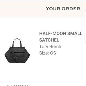 Tory burch small half moon satchel